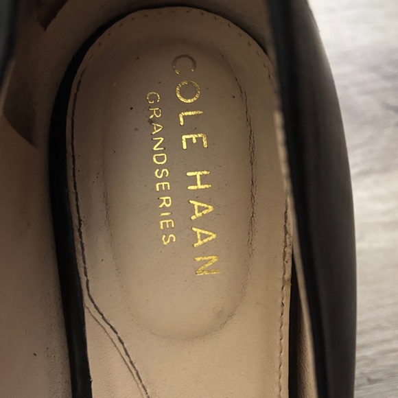 Cole Haan Grand Series 3in. Black Pointed-Toe Leather Pumps - Picture 2 of 9